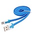 Nylon Lightning naar USB kabel - 100 cm - Blauw