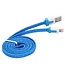 Nylon Lightning naar USB kabel - 100 cm - Blauw