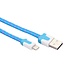 Nylon Lightning naar USB kabel - 100 cm - Blauw