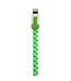 Nylon Lightning naar USB kabel - 100 cm - Groen