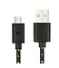 Universele Micro USB Gevlochten Kabel 300 cm - Zwart