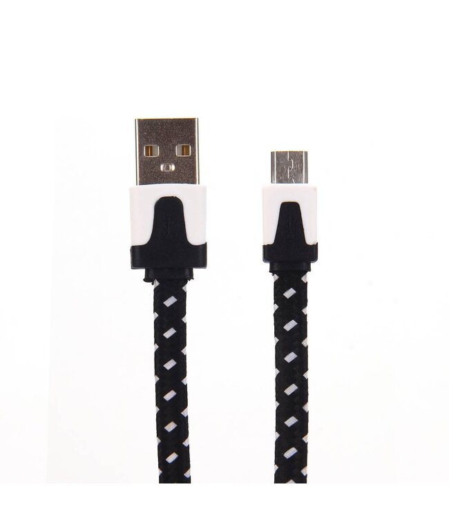 Universele Gevlochten Micro USB Kabel 200 cm