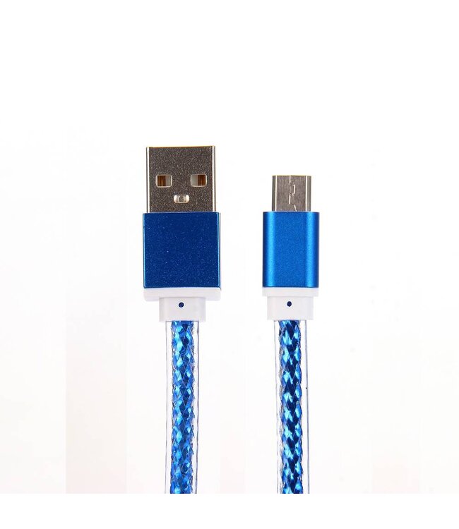 Universele Micro USB Kabel 100 cm - Blauw