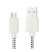 Universele Micro USB Gevlochten Kabel 300 cm - Wit