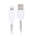 Nylon Gevlochten Lightning naar USB Kabel 100 cm