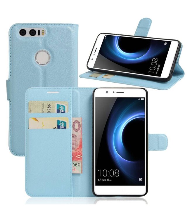 Blauw Litchi Booktype Hoesje Honor 8