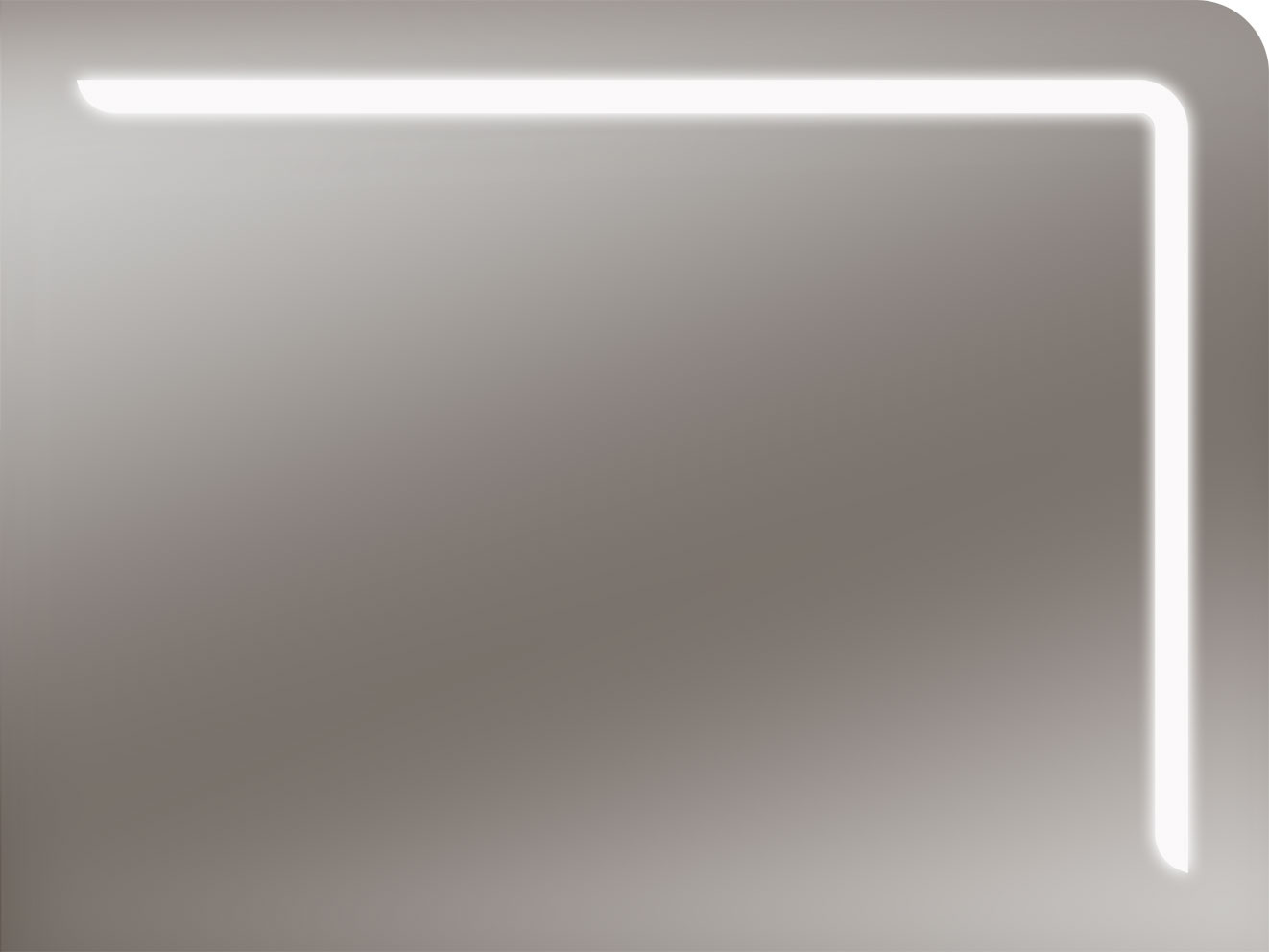 Zalena LED-Lichtspiegel REWY I mit sandgestrahlten Lichtausschnitten 70 x 50 cm [A+]