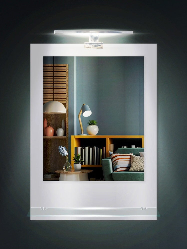 Zalena Ablagespiegel mit LED-Licht Cambrio