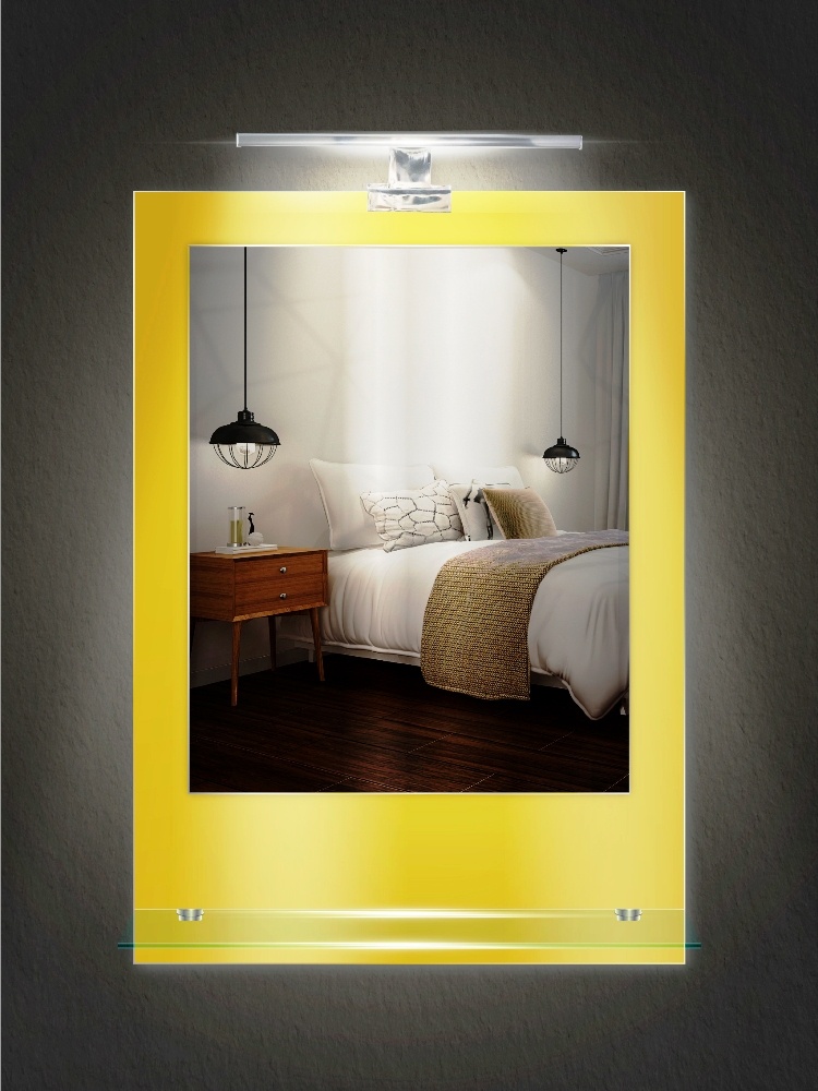 Zalena Ablagespiegel mit LED-Licht Cambrio