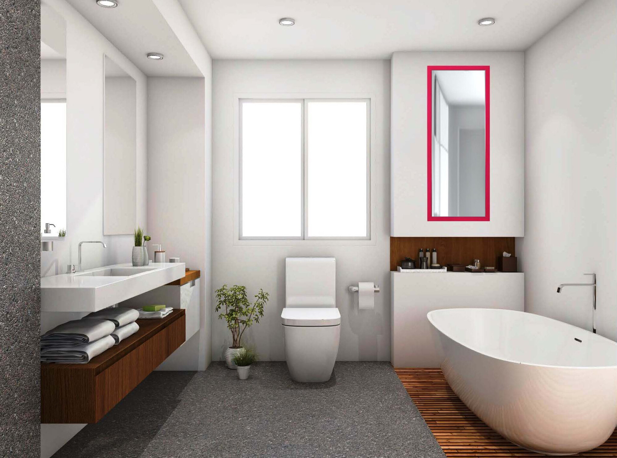 Zalena Rahmenspiegel Puro in der Farbe Pink