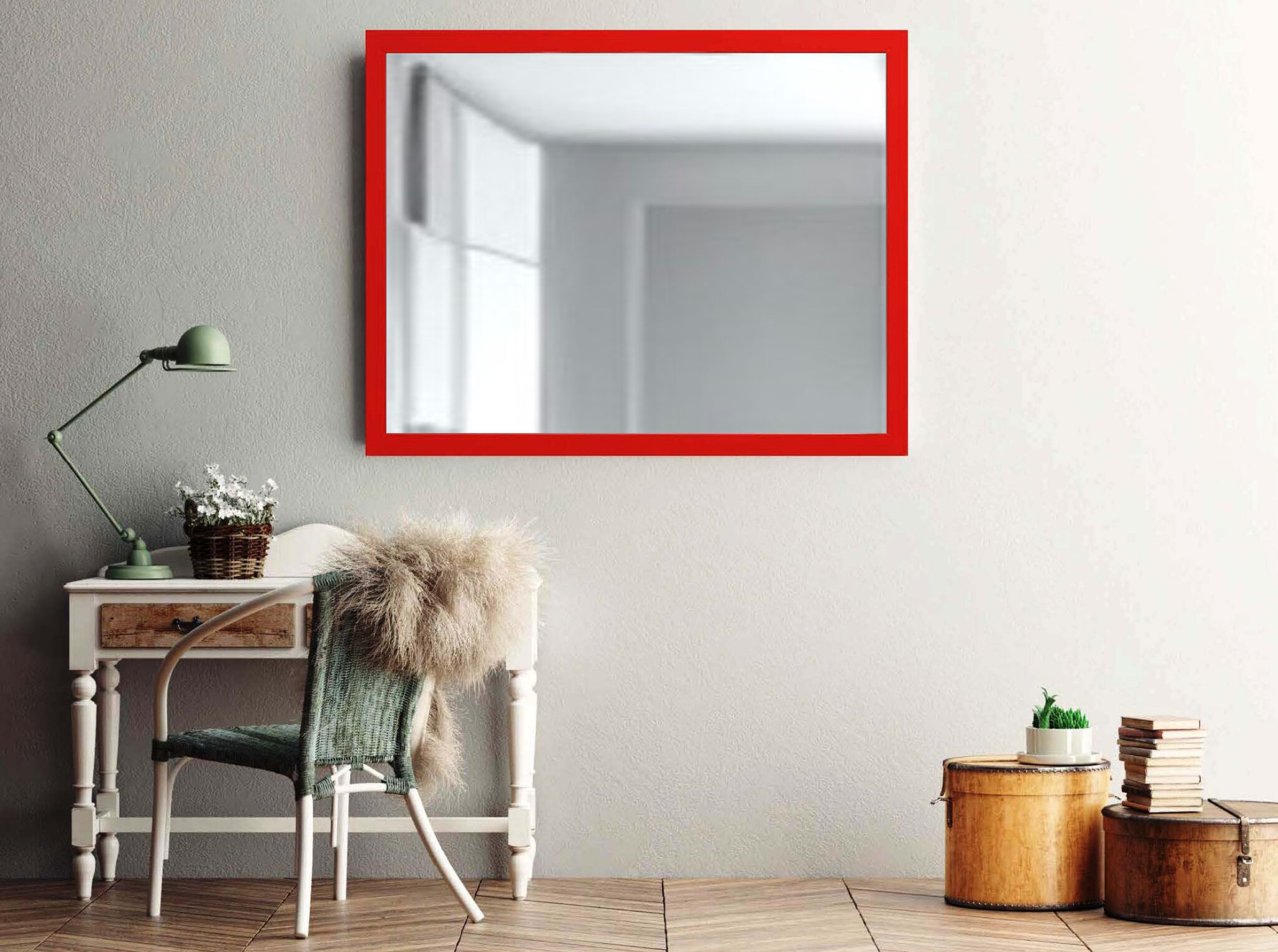 Zalena Rahmenspiegel Puro in der Farbe Rot