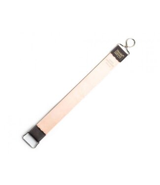 Herold lange rundslederen scheerriem met canvas