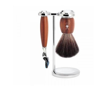 Muhle Vivo scheerset in pruimenhout - Gillette® Fusion5™ - kwast black fibre