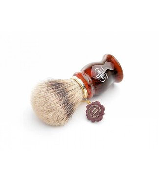 Omega super badger scheerkwast - donkerrood - L
