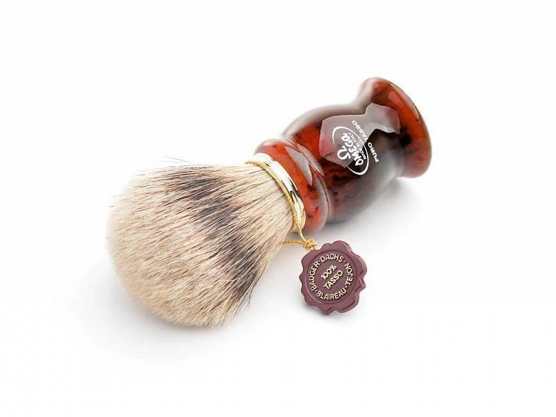 Omega super badger scheerkwast - donkerrood - L