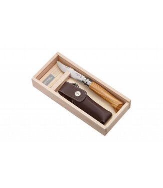 Opinel N°08 olijfhout met etui