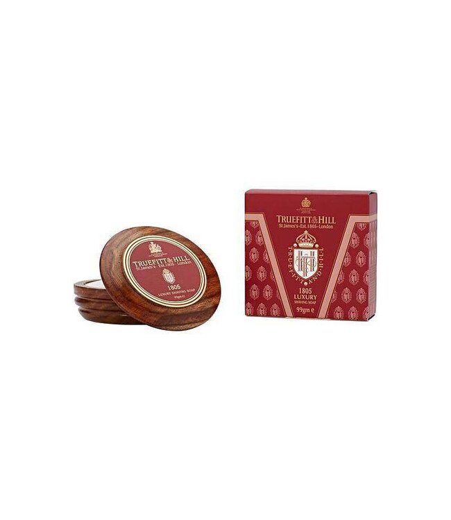 Truefitt & Hill Scheerzeep in handgemaakte houten scheerkom - 1805 - 100gram