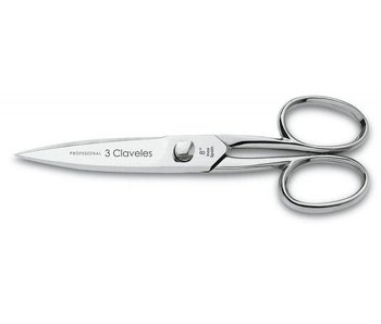 3Claveles keukenschaar glanzende RVS met punt