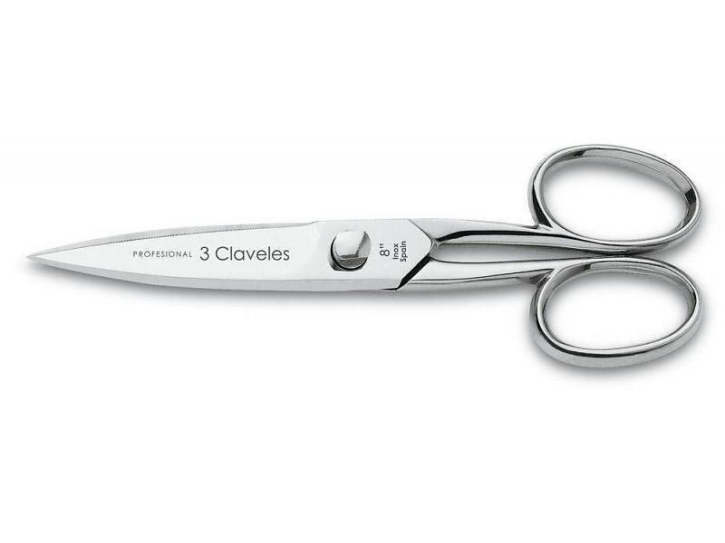 3Claveles keukenschaar glanzende RVS met punt
