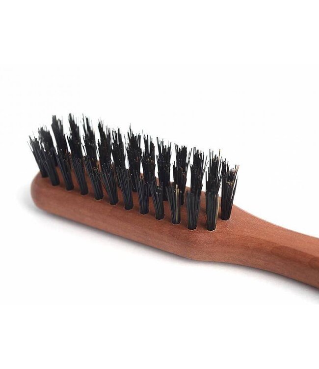 Keller kleine baardborstel met perelaar handvat en wilde zwijn haren