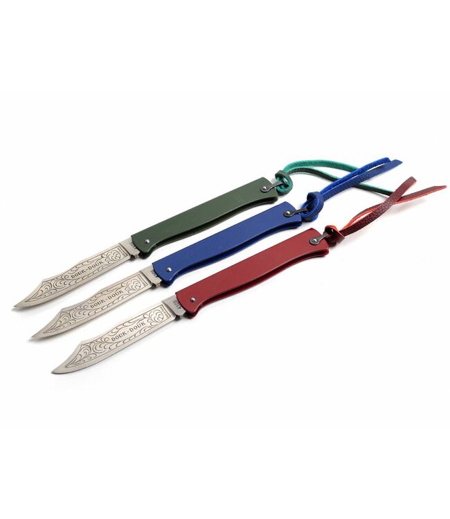 M.C.Cognet Douk-Douk groot rvs met etui en wetstaal