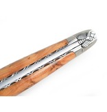Laguiole en Aubrac 12cm jeneverbes - met enkel eindstuk - mat Laguiole en Aubrac 12cm jeneverbes - met enkel eindstuk - mat