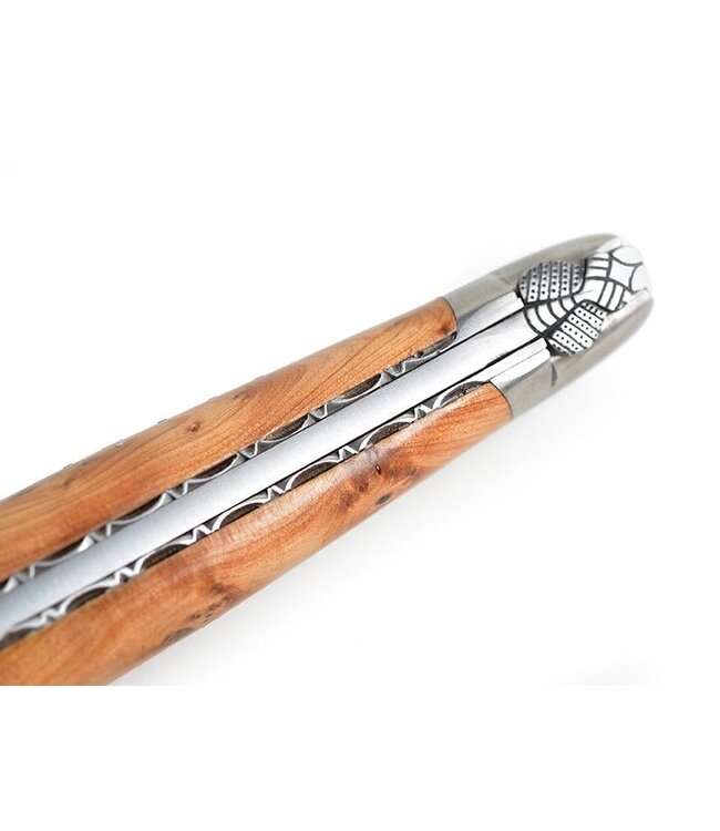 Laguiole en Aubrac 12cm jeneverbes - met enkel eindstuk - mat