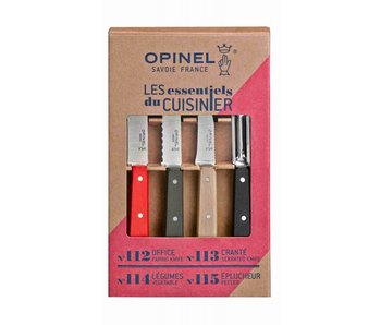 Opinel Les Essentiels du Cuisinier in verschillende kleuren ('Loft')