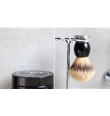 Muhle Sophist scheerset in zwart edelhars - Gillette® Mach3® - silvertip dassenhaar