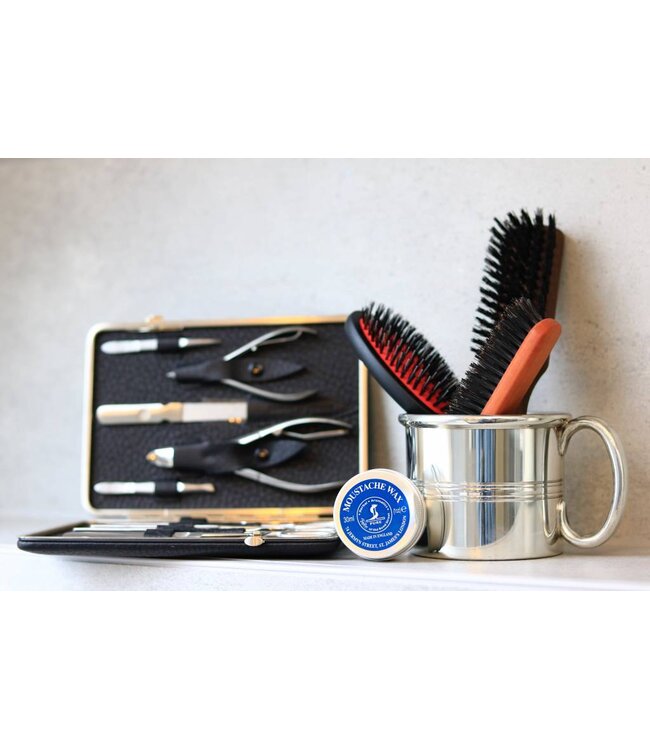 Keller kleine baardborstel met perelaar handvat en wilde zwijn haren