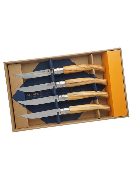 Opinel steakmessen Olijfhout Chic