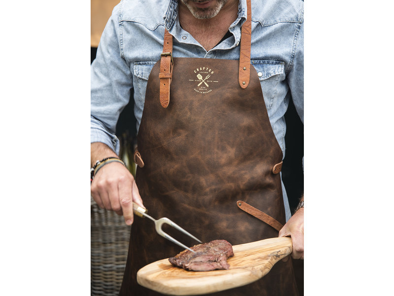Crafted schort cognac leder