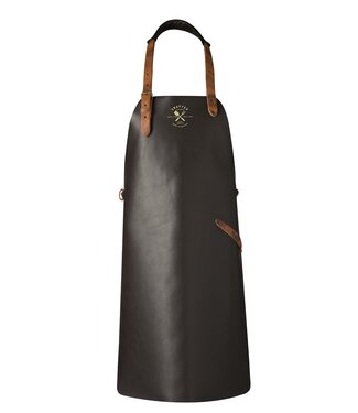 Crafted schort zwart leder