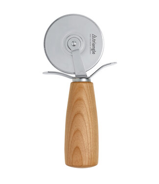 Triangle pizzasnijder met heft in kersenhout