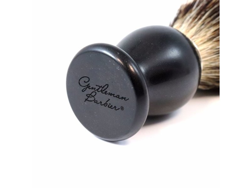 Gentleman Barbier Silvertip kwast in ebbenhout nr. 12