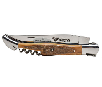Laguiole en Aubrac 12cm croute d'ivoire de mammouth met kurkentrekker