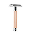 Muhle Traditional scheerset in rosé goud - safety razor - kwast silvertip fibre