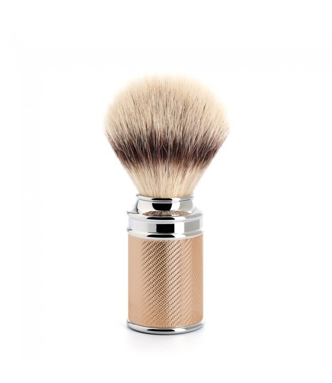 Muhle Traditional scheerset in rosé goud - safety razor - kwast silvertip fibre