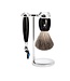 Muhle Vivo scheerset in zwart edelhars - Gillette® Fusion5™ - kwast black fibre