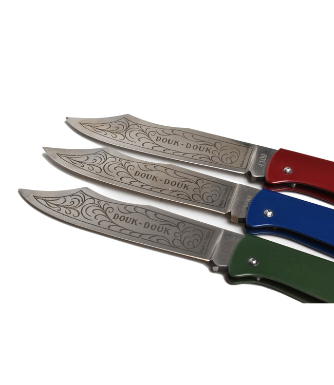 M.C.Cognet Douk-Douk groot rvs met etui en wetstaal