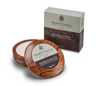 Truefitt & Hill scheerzeep in mooie houten scheerkom - Sandalwood  - 100gram