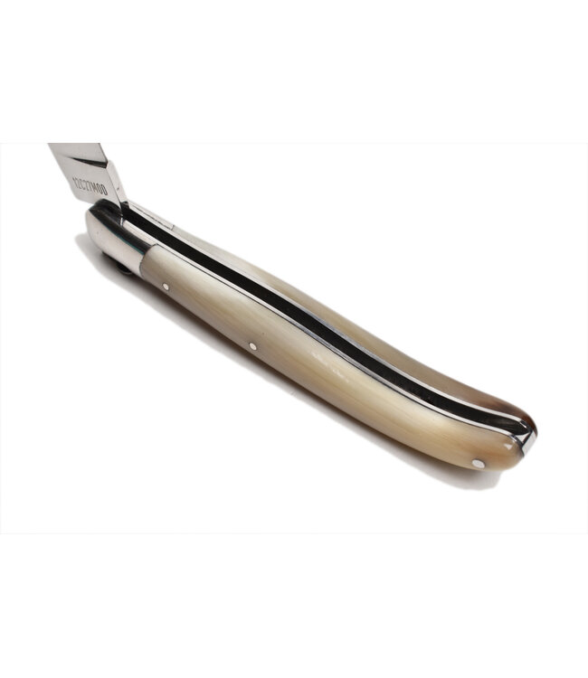 Laguiole en Aubrac 12cm punthoorn - met enkel eindstuk - glanzend