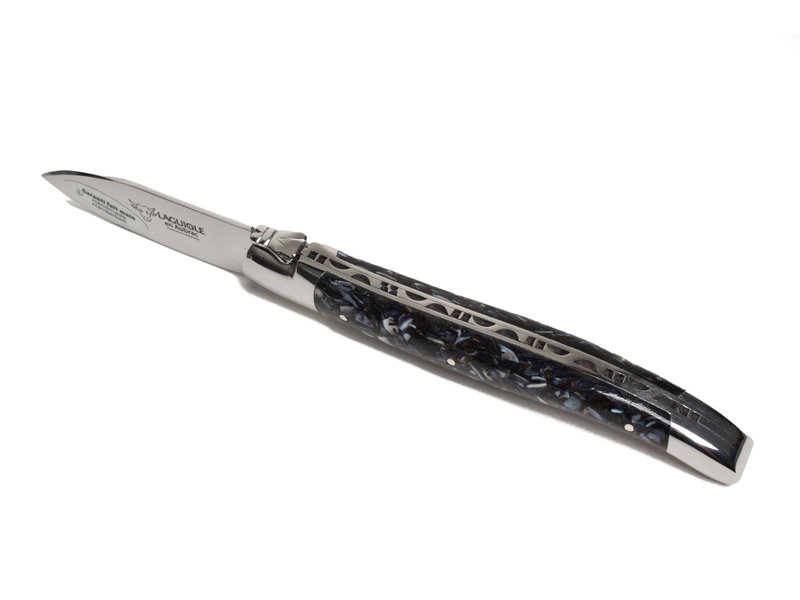 Laguiole en Aubrac oestermes met heft in mosselschelpen