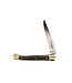 Laguiole en Aubrac 9cm geperste hoorn - messing eindstukken - glanzend