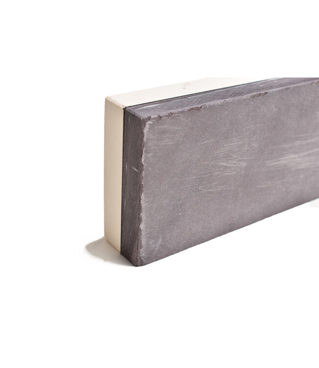 Ardennes-Coticules witte korundum steen / BBW combinatiesteen 20 x 5 cm