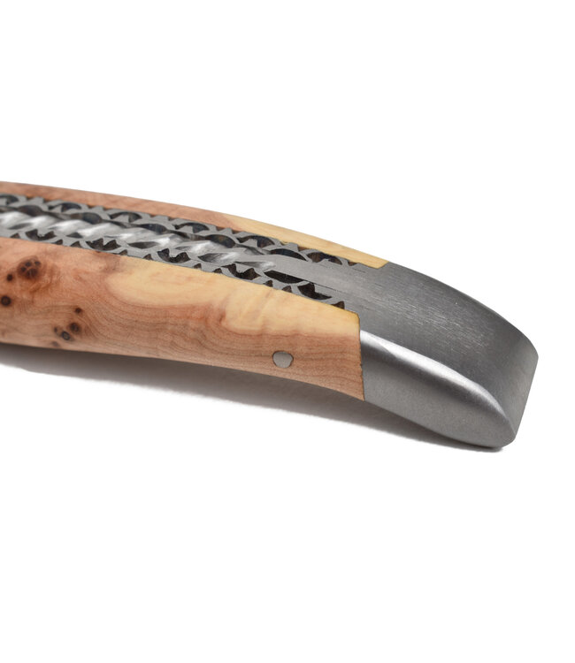 Laguiole en Aubrac 12cm jeneverbes - spiraal - double platines - mat