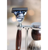 Muhle Sophist scheerset in ironwood - Gillette® Fusion5™ - kwast silvertip dassenhaar