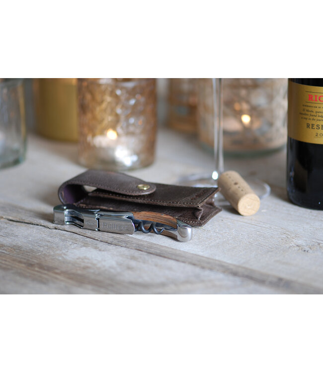 Pulltex Pulltap's Classic Toledo kurkentrekker - rosewood - lederen hoes