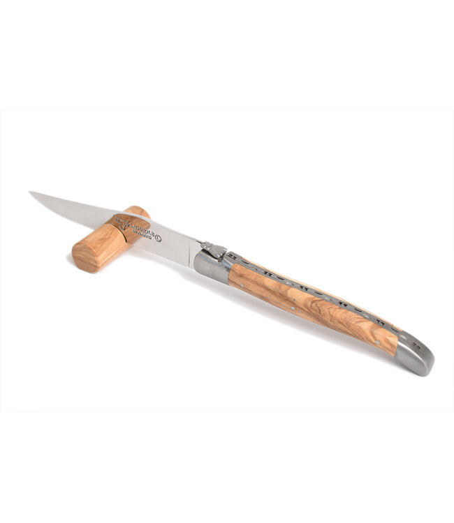 Laguiole en Aubrac steuntjes in olijfhout voor steakmessen