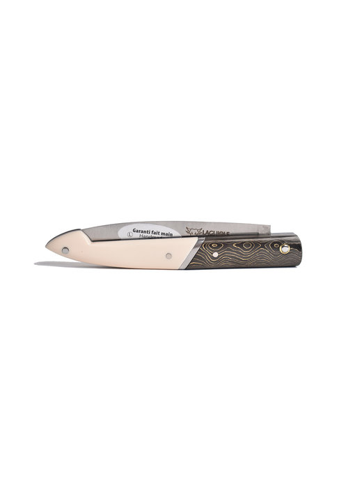 Laguiole en Aubrac 10cm capucin carbone/elforine